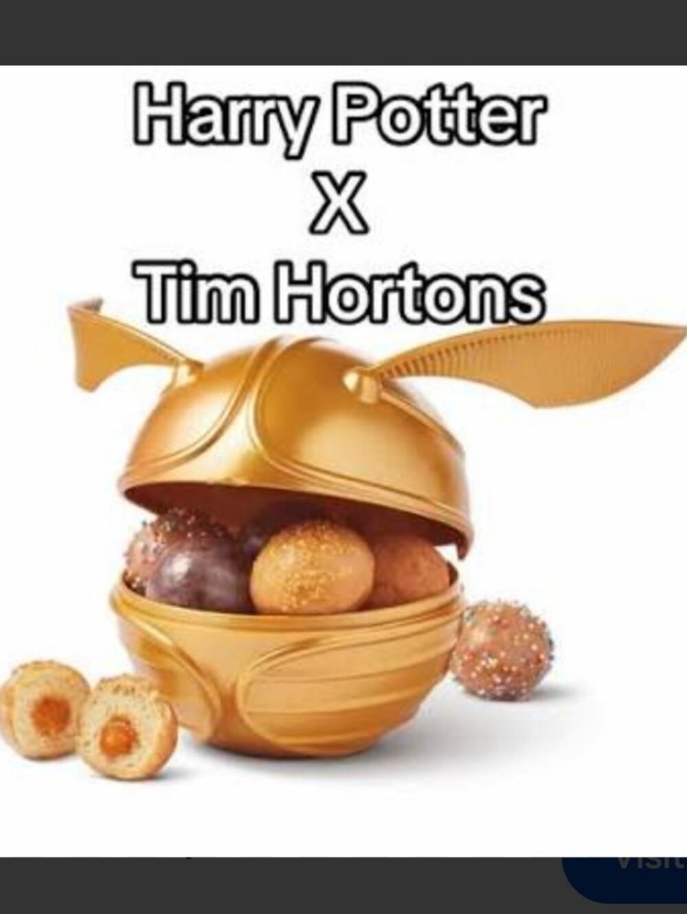 NEW Sealed Tim Hortons X Harry Potter Golden Snitch Timbit Ltd Edition 2026